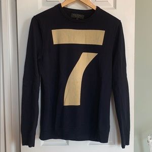 Rag & Bone Navy #7  Cotton Sweater Size S